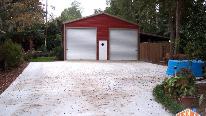 2-Port Steel Garage Front Elevation 2