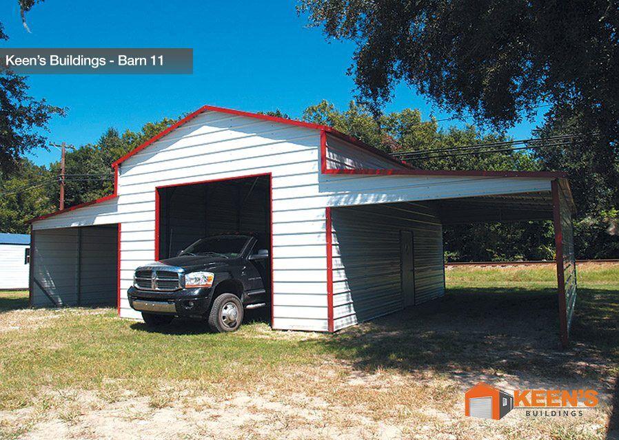 Keens-Buildings-Barn-With-Roll-Up-Garage-Door-11