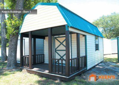 10X20 Gambrel Lofted Porch Model With 4 Foot Porch