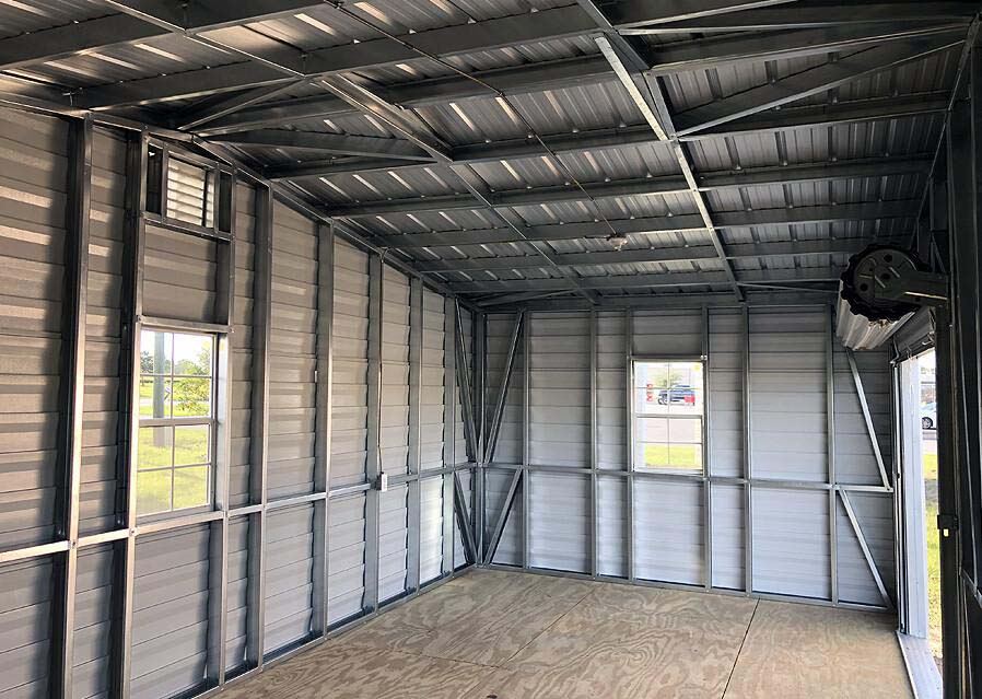 Interior Image Of A Steel 2X4 C-Channel Frame Shed