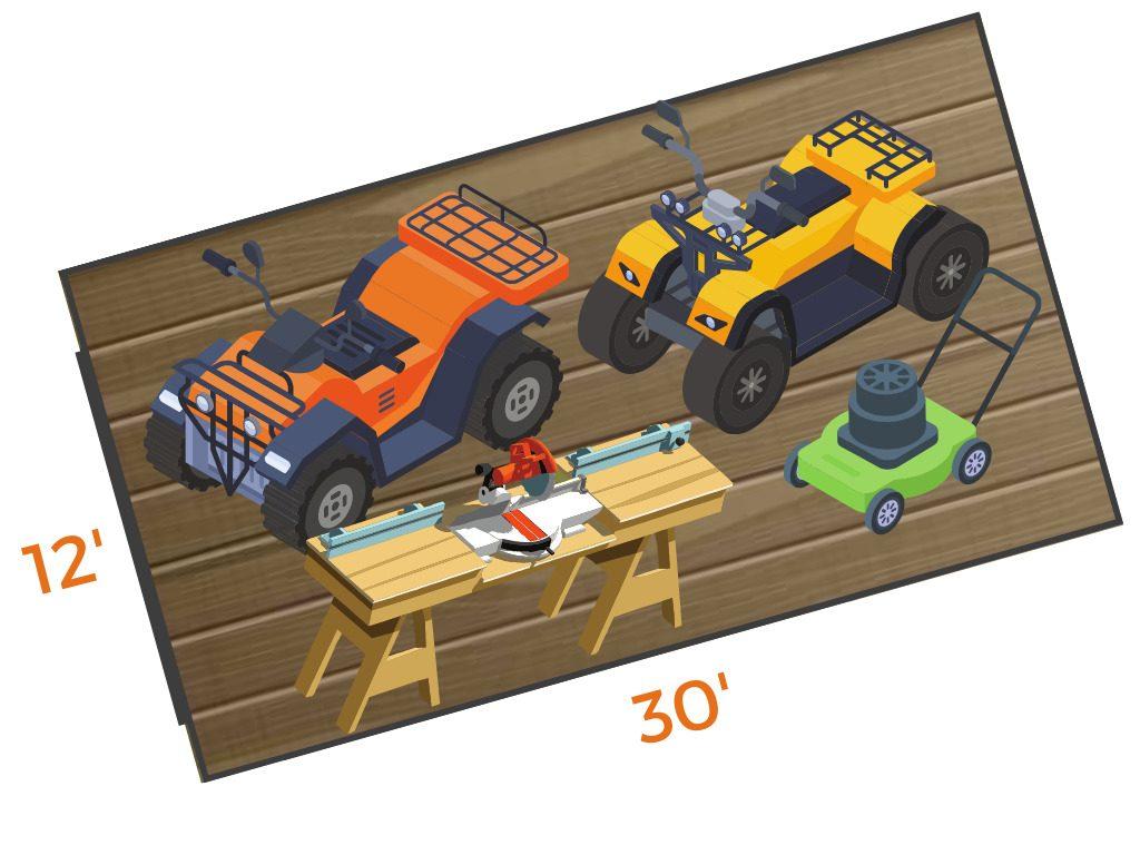 12X30 Shed Diagram