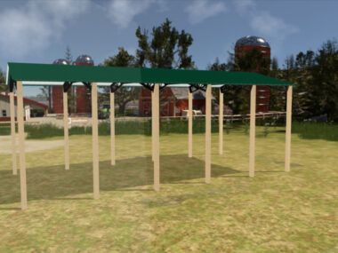 24' x 50' x 16' Open Pole Barn Installed