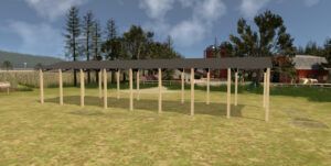 24' x 80' x 14' Open Pole Barn Installed