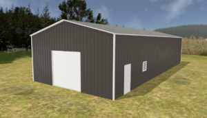 28' x 110' x 14' Enclosed Pole Barn Installed