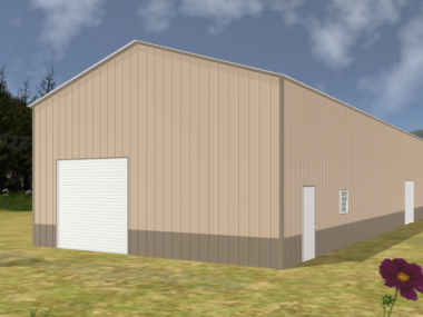 30' x 100' x 12' Enclosed Pole Barn Installed