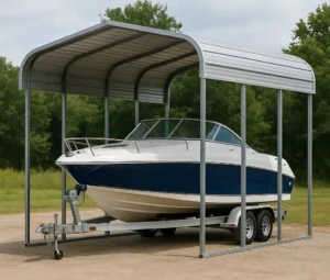 Motorboat Under Carport
